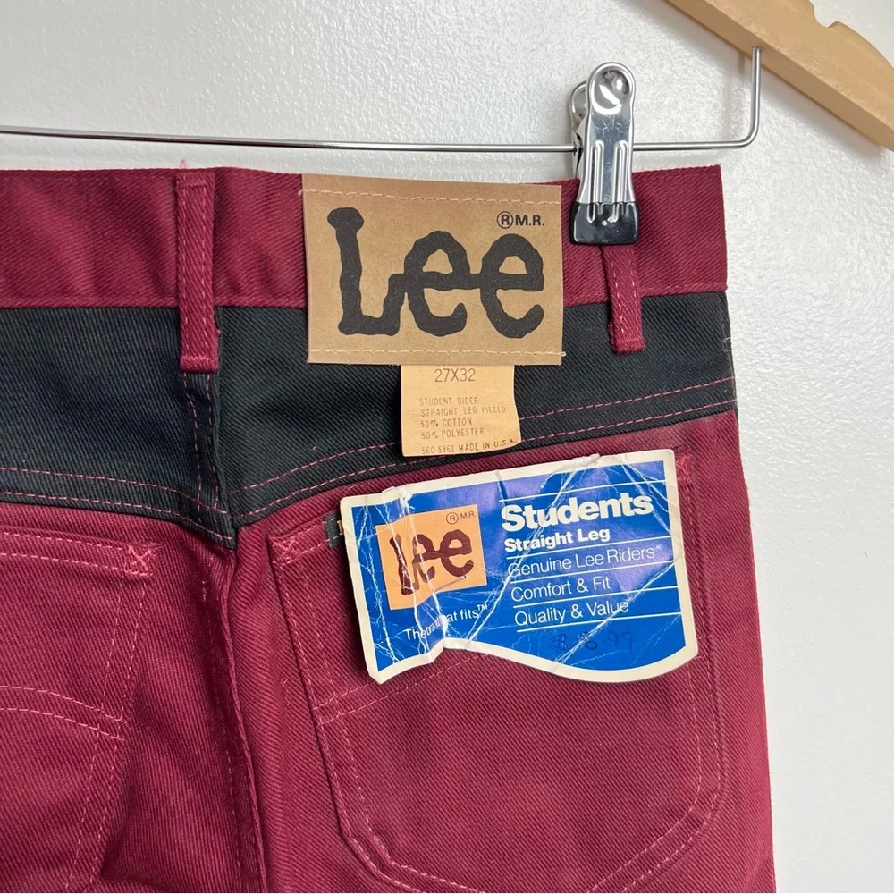 Vintage LEE Student Fit Deadstock Straight Leg Jeans size 26 - Picture 6 of 10